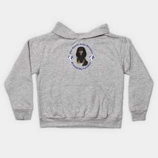 My World Revolves Around My Black and Tan Cavalier King Charles Spaniel Kids Hoodie